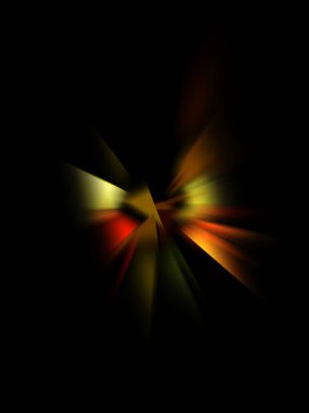 Parlayan ışıkları hareket ettirmenin havalı arka planı. Tasarımınız için canlı renkli bir portal şablonu. Işık ışınları ve hareket halindeki ışıldayan parçacıklar bir solucan deliği şekli oluşturuyor..