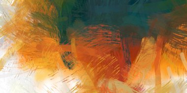 Soyut arkaplanda pürüzlü fırça darbeleri. Fırça boyası. Renkli boya darbeleri. Eşsiz duvar sanatı. Tuvaldeki modern sanat. Renkli çağdaş sanat eserleri.