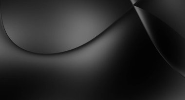 Web sitesi, poster, marka kimliği, broşür, sunum şablonu için lüks koyu bir arka plan. Dalgalı şekilli kaliteli tasarım. Dalgalanmalı soyut arkaplan. Pankart veya kapak tasarımı için dekorasyon.