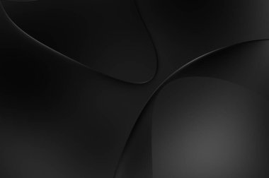 Web sitesi, poster, marka kimliği, broşür, sunum şablonu için lüks koyu bir arka plan. Dalgalı şekilli kaliteli tasarım. Dalgalanmalı soyut arkaplan. Pankart veya kapak tasarımı için dekorasyon.