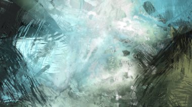 Soyut arkaplanda pürüzlü fırça darbeleri. Fırça boyası. Renkli boya darbeleri. Eşsiz duvar sanatı. Tuvaldeki modern sanat. Renkli çağdaş sanat eserleri.