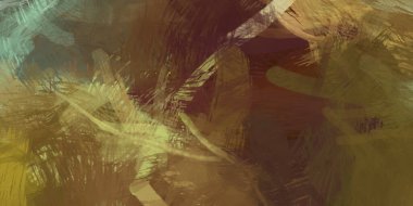 Soyut arkaplanda pürüzlü fırça darbeleri. Fırça boyası. Renkli boya darbeleri. Eşsiz duvar sanatı. Tuvaldeki modern sanat. Renkli çağdaş sanat eserleri.