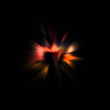 Işık huzmeleri ve parlayan parçacıkların kesiştiği güzel bir zemin. Canlı renkli ışıkların duvar kâğıdı. Parlak ışık görüntüsü.