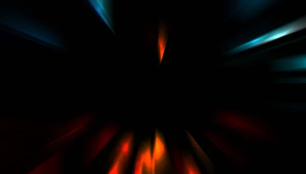 Dynamic Rays Light Isolated Black Background Graphic Illustration Glowing Colorful — ストック写真