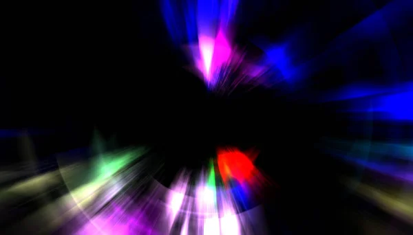 Spectacular Light Show Colorful Vibrant Particle Explotion Glowing Rays Light — ストック写真