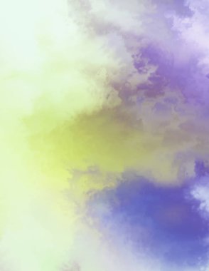 Modern fırça darbeleri. Poster, duvar sanatı, afiş, kart, kitap kapağı veya ambalaj için rahatlatıcı kompozisyonun yumuşak renkli çizimi. Pastel renklerle suluboya. 