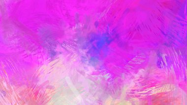 Soyut arkaplanda pürüzlü fırça darbeleri. Fırça boyası. Renkli boya darbeleri. Eşsiz duvar sanatı. Tuvaldeki modern sanat. Renkli çağdaş sanat eserleri.