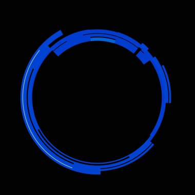 Fütürist dairesel gövde arayüzü elementi. Soyut çember geometrik arkaplan. Dijital teknolojinin grafiksel çizimi.