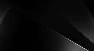 Lüks minimalist tasarım. Fütürist şablon. Karanlık elementleri olan birinci sınıf soyut duvar kâğıdı. Zarif bir zemin. Siyah üç boyutlu geometrik arkaplan. Poster, broşür, sunum için tasarım.