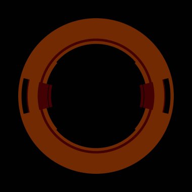 Fütürist dairesel gövde arayüzü elementi. Soyut çember geometrik arkaplan. Dijital teknolojinin grafiksel çizimi.