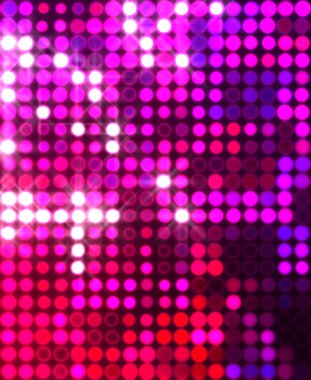 Parlak desenli duvar kağıdı. Sahne ışıkları olan renkli ışıkların ihtişamlı arkaplanı. Parlayan ışıklar siyah arka planda parti izleri. Sahne veya stadyum ışıklarının dijital illüstrasyonu. 