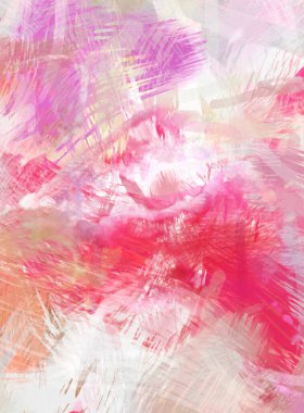 Soyut arkaplanda pürüzlü fırça darbeleri. Fırça boyası. Renkli boya darbeleri. Eşsiz duvar sanatı. Tuvaldeki modern sanat. Renkli çağdaş sanat eserleri.