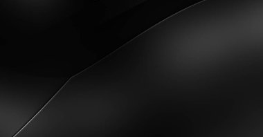 Siyah kıvrımlı yüzey. 3 boyutlu illüstrasyon. Soyut fütüristik geçmiş. Minimalist geometrik kapak tasarımı. Çarpık siyah çizgiler. Lüks dokuma duvar kağıdı. Zarif arkaplan.