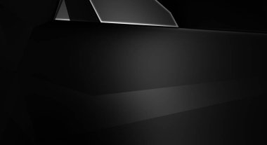 Lüks minimalist tasarım. Fütürist şablon. Karanlık elementleri olan birinci sınıf soyut duvar kâğıdı. Zarif bir zemin. Siyah üç boyutlu geometrik arkaplan. Poster, broşür, sunum için tasarım.