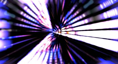 Siyah arkaplanda dönen ışık gösterisi. Lüks çizgiler. Parlak kıvrımlı duvar kağıdı. Uzay tüneli. Dönen ışık çemberi ya da maytap izi. Parlak konsept çizimi.