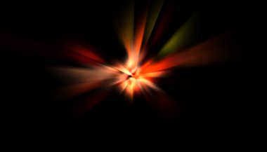 Parlayan yıldızın patlaması. Dinamik renkli arkaplan resmi. Parıldayan ışıklar duvar kağıdı. Tasarımınız için canlı şablon.