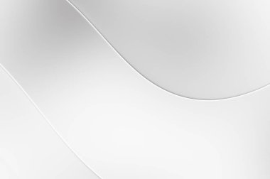 3 boyutlu illüstrasyon. Beyaz kıvrımlı yüzey. Lüks dokuma duvar kağıdı. Zarif bir zemin. Soyut fütüristik geçmiş. Minimalist geometrik kapak tasarımı. Çarpık beyaz çizgiler.