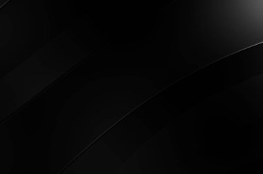 Siyah kıvrımlı yüzey. 3 boyutlu illüstrasyon. Soyut fütüristik geçmiş. Minimalist geometrik kapak tasarımı. Çarpık siyah çizgiler. Lüks dokuma duvar kağıdı. Zarif arkaplan.