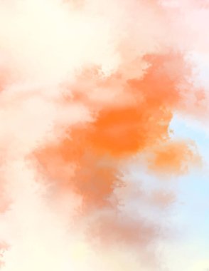 Modern fırça darbeleri. Poster, duvar sanatı, afiş, kart, kitap kapağı veya ambalaj için rahatlatıcı kompozisyonun yumuşak renkli çizimi. Pastel renklerle suluboya. 