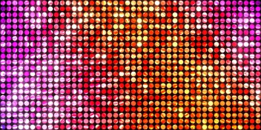 Parlayan ışıklar siyah arka planda parti izleri. Sahne veya stadyum ışıklarının dijital illüstrasyonu. Parlak desenli duvar kağıdı. Sahne ışıkları ile renkli ışıkların ihtişamlı arkaplanı.