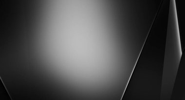 Lüks minimalist tasarım. Fütürist şablon. Karanlık elementleri olan birinci sınıf soyut duvar kâğıdı. Zarif bir zemin. Siyah üç boyutlu geometrik arkaplan. Poster, broşür, sunum için tasarım.