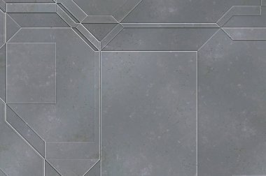 Katmanlı paneller. Fütürist soyut duvar kağıdı. Geometrik teknolojik yansıtıcı arka plan 3D metalik doku. Uzay gemisi desen yüzeyi.