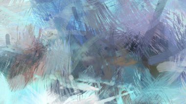 Soyut arkaplanda pürüzlü fırça darbeleri. Fırça boyası. Renkli boya darbeleri. Eşsiz duvar sanatı. Tuvaldeki modern sanat. Renkli çağdaş sanat eserleri.