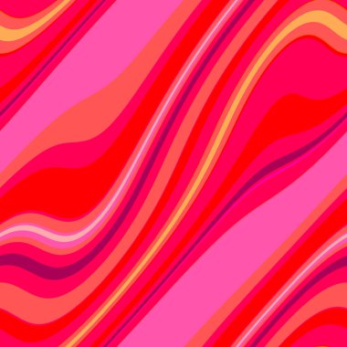 Renkli, dikişsiz şerit deseni. Soyut yüzey arkaplanı. Renkli duvar kağıtları. Retro parlak minimalist malzeme. Tekstil baskısı. Dekoratif motif.