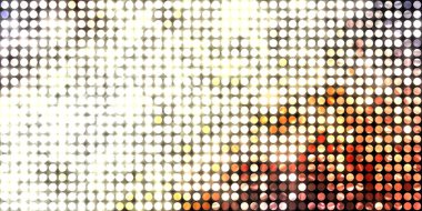 Parlayan ışıklar siyah arka planda parti izleri. Sahne veya stadyum ışıklarının dijital illüstrasyonu. Parlak desenli duvar kağıdı. Sahne ışıkları ile renkli ışıkların ihtişamlı arkaplanı.