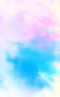 Modern fırça darbeleri. Poster, duvar sanatı, afiş, kart, kitap kapağı veya ambalaj için rahatlatıcı kompozisyonun yumuşak renkli çizimi. Pastel renklerle suluboya. 