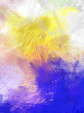 Soyut arkaplanda pürüzlü fırça darbeleri. Fırça boyası. Renkli boya darbeleri. Eşsiz duvar sanatı. Tuvaldeki modern sanat. Renkli çağdaş sanat eserleri.