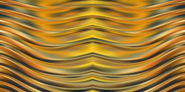 Renkli dalgalı yansıtıcı duvar kağıdının üç boyutlu çizimi. Duvar kağıdı, afiş, arkaplan, kart, kitap kapağı veya web sitesi için grafiksel illüstrasyon. Soyut parlak arkaplan.