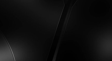 Siyah kıvrımlı yüzey. 3 boyutlu illüstrasyon. Soyut fütüristik geçmiş. Minimalist geometrik kapak tasarımı. Çarpık siyah çizgiler. Lüks dokuma duvar kağıdı. Zarif arkaplan.
