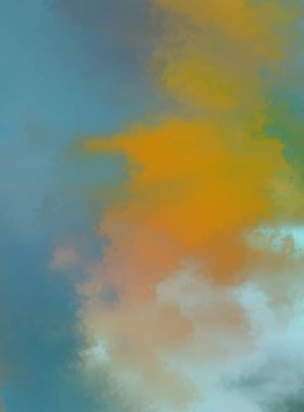 Modern fırça darbeleri. Poster, duvar sanatı, afiş, kart, kitap kapağı veya ambalaj için rahatlatıcı kompozisyonun yumuşak renkli çizimi. Pastel renklerle suluboya. 