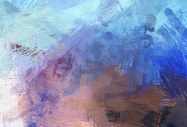 Soyut arkaplanda pürüzlü fırça darbeleri. Fırça boyası. Renkli boya darbeleri. Eşsiz duvar sanatı. Tuvaldeki modern sanat. Renkli çağdaş sanat eserleri.