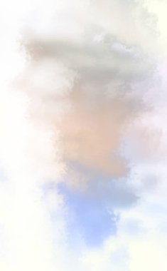 Modern fırça darbeleri. Poster, duvar sanatı, afiş, kart, kitap kapağı veya ambalaj için rahatlatıcı kompozisyonun yumuşak renkli çizimi. Pastel renklerle suluboya. 