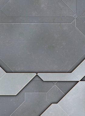 Katmanlı paneller. Fütürist soyut duvar kağıdı. Geometrik teknolojik yansıtıcı arka plan 3D metalik doku. Uzay gemisi desen yüzeyi.