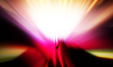 Siyah zemin üzerinde ışık parçacığı izleri. Parlayan parçacıkları ve çizgileri olan ışık patlaması yıldızı. Güzel hareketli soyut ışınlar duvar kağıdı. Renkli Patlama grafiği. Işık ışınlarının patlaması. 