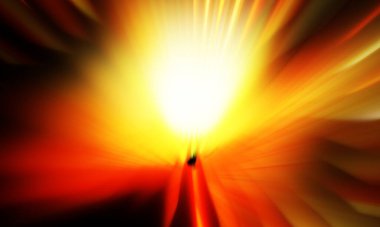 Siyah zemin üzerinde ışık parçacığı izleri. Parlayan parçacıkları ve çizgileri olan ışık patlaması yıldızı. Güzel hareketli soyut ışınlar duvar kağıdı. Renkli Patlama grafiği. Işık ışınlarının patlaması. 