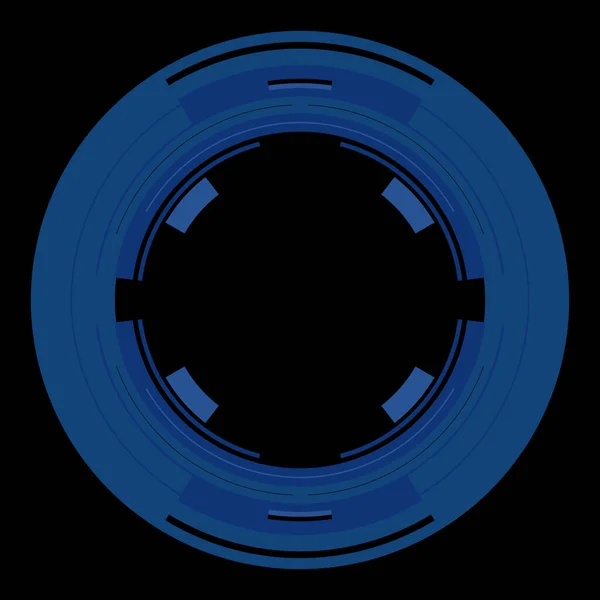 Futurisztikus Kör Alakú Hud Interfész Elem Absztrakt Kör Geometriai Háttér — Stock Fotó