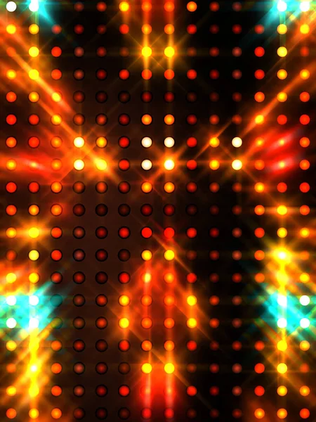 Leuchtende Lichter Party Leds Auf Schwarzem Hintergrund Digitale Illustration Von — Stockfoto