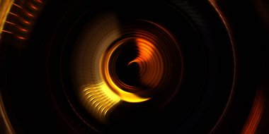 Fotoğraf makinesi konsepti. Soyut arkaplan. Dönen ışık ışınları. Hareketli kavramsal duvar kağıdı. Grafik dijital illüstrasyon. Parlayan neon ışıkları. Parlak sunum tasarım şablonu.