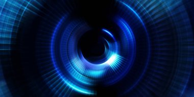 Parlayan neon ışıkları. Parlak sunum tasarım şablonu. Fotoğraf makinesi konsepti. Soyut arkaplan. Dönen ışık ışınları. Hareketli kavramsal duvar kağıdı. Grafik dijital illüstrasyon. 