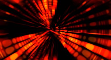 Siyah arkaplanda dönen ışık gösterisi. Lüks çizgiler. Parlak kıvrımlı duvar kağıdı. Uzay tüneli. Dönen ışık çemberi ya da maytap izi. Parlak konsept çizimi.