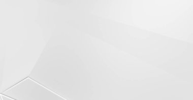 Beyaz 3d geometrik arka plan. Fütürist şablon. Karanlık elementleri olan birinci sınıf soyut duvar kâğıdı. Zarif bir zemin. Lüks minimalist tasarım. Poster, broşür, sunum için tasarım.