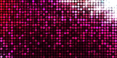 Parlayan ışıklar siyah arka planda parti izleri. Sahne veya stadyum ışıklarının dijital illüstrasyonu. Parlak desenli duvar kağıdı. Sahne ışıkları ile renkli ışıkların ihtişamlı arkaplanı.