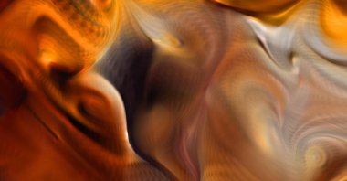 Hareketli girdapların soyut çizimi. Titreşimli renkli kıvrımların dönen akışı. Kıvrımlı ve kıvrımlı arka plan ve çizgiler. Garip duvar kâğıdı tasarımı. Dalgalanma arkaplanı.