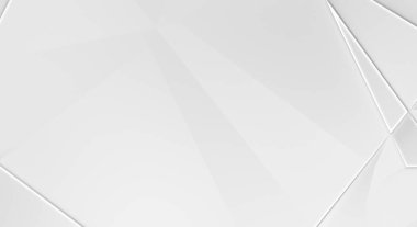 Beyaz 3d geometrik arka plan. Fütürist şablon. Karanlık elementleri olan birinci sınıf soyut duvar kâğıdı. Zarif bir zemin. Lüks minimalist tasarım. Poster, broşür, sunum için tasarım.