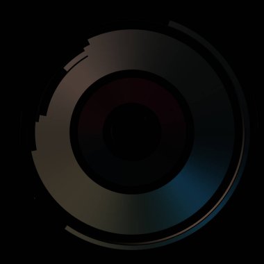 Gelecekçi hud arayüzü elementi. Soyut geometrik arkaplan. Dijital teknolojinin grafiksel çizimi siyah arkaplanda izole edildi..