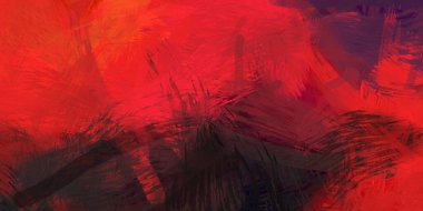 Soyut arkaplanda pürüzlü fırça darbeleri. Fırça boyası. Renkli boya darbeleri. Eşsiz duvar sanatı. Tuvaldeki modern sanat. Renkli çağdaş sanat eserleri.